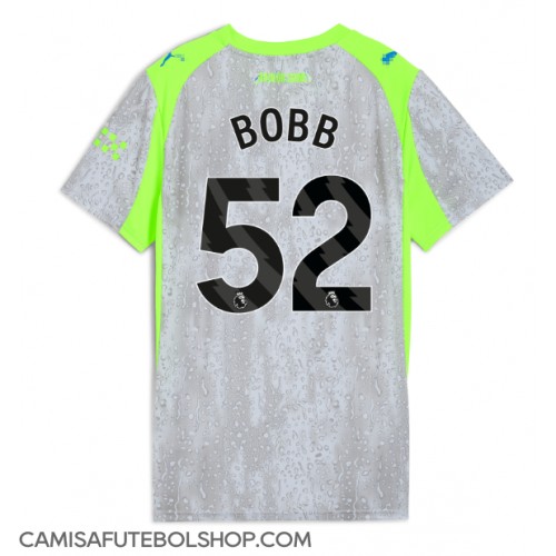 Camisa de time de futebol Manchester City Oscar Bobb #52 Replicas 3º Equipamento Feminina 2025-26 Manga Curta